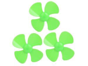 3PCS Brushless Motor 4 Vanes RC Boat Airplane Propeller 3-inch Dia Green