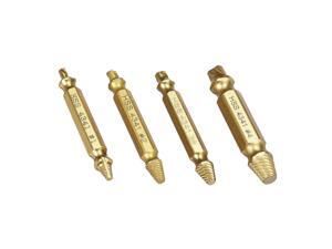 Damaged Screw Extractor Kit, Easily Remove Broken Screw Titanium Plated 4PCS Bolt Extractor Set Damaged Screw Extractor Kit, Easily Remove Broken Screw Titanium Plated 4PCS Bolt Extractor Set