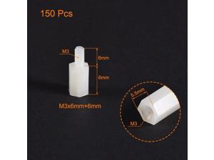 M3x6mm+6mm Male-Female Hex Nylon PCB Motherboard Spacer Standoff for FPV Drone Quadcopter, Computer & Circuit Board White 150pcs M3x6mm+6mm Male-Female Hex Nylon PCB Motherboard Spacer Standoff for FPV Drone Quadcopter, Computer & Circuit Board White 150pcs