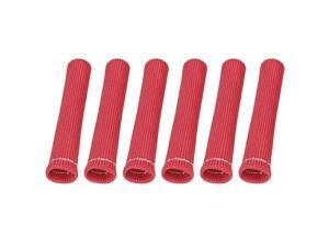 6 Pcs Red Spark Plug Wire Boots 1800 Degree Heat Shield Protector Sleeve for Car 6 Pcs Red Spark Plug Wire Boots 1800 Degree Heat Shield Protector Sleeve for Car