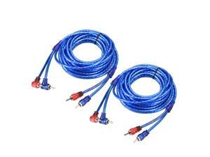 Two-channel Male to Male RCA Adapter Audio Stereo Cable 14.7 Ft Blue 2Pcs Two-channel Male to Male RCA Adapter Audio Stereo Cable 14.7 Ft Blue 2Pcs