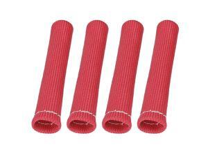 4 Pcs Red Spark Plug Wire Boots 1800 Degree Heat Shield Protector Sleeve for Car 4 Pcs Red Spark Plug Wire Boots 1800 Degree Heat Shield Protector Sleeve for Car