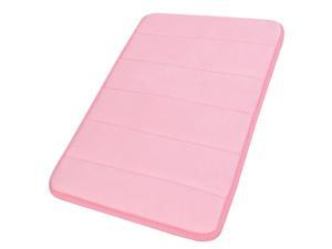 Household Memory Foam Absorbent Bath Floor Non-slip Mat Rug Shower Carpet Pink 32 x 20 Inch