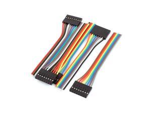 uxcell 2Pcs 2x5P Jumper Wires Double Row Female Head Ribbon Cables Pi Pic Breadboard 20cm Long 