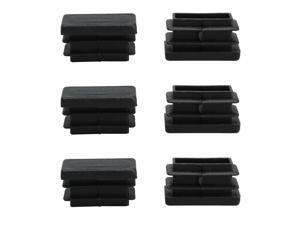13 x 26mm Plastic Rectangle Ribbed Tube Inserts Table Feet Floor Protector 6pcs 13 x 26mm Plastic Rectangle Ribbed Tube Inserts Table Feet Floor Protector 6pcs