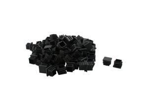 105pcs 19 x 19mm Plastic Square Ribbed Tube Inserts End Cover Cap, for 0.69 to 0.73 Inch Inner Size Furniture Chair Table Desk Feet Floor Protector