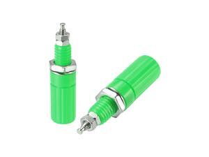 5 Pcs Audio Terminal Connector Binding Post 4mm Banana Jack Panel Mount Green