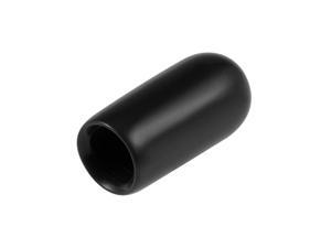 25pcs 1/" Round Black Vinyl End Cap Screw Thread Protector Rubber Caps 25mm