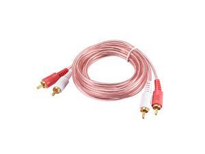 2-Male RCA to 2-Male RCA Adapter Audio Stereo Cable 6.6 Feet for Video Adapter Coupler Clear 2-Male RCA to 2-Male RCA Adapter Audio Stereo Cable 6.6 Feet for Video Adapter Coupler Clear