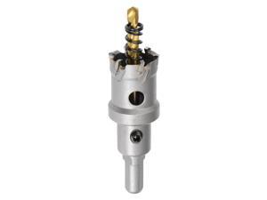 26mm Carbide Hole Cutter, Hole Saws for Stainless Steel Sheet Metal, Non-slip Triangular Shank Limit Step, with Titanium Coated Center Drill 26mm Carbide Hole Cutter, Hole Saws for Stainless Steel Sheet Metal, Non-slip Triangular Shank Limit Step, with Titanium Coated Center Drill