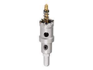 24mm Carbide Hole Cutter, Hole Saws for Stainless Steel Sheet Metal, Non-slip Triangular Shank Limit Step, with Titanium Coated Center Drill 24mm Carbide Hole Cutter, Hole Saws for Stainless Steel Sheet Metal, Non-slip Triangular Shank Limit Step, with Titanium Coated Center Drill
