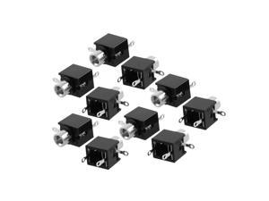uxcell10 Pcs 3.5mm Female Stereo Audio Socket Headphone Jack Connector 5 Pin PCB Mount 