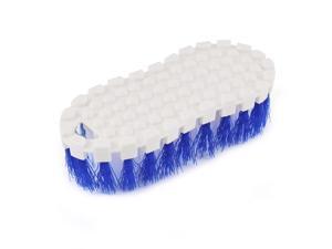Household Soft Plastic Clothes Shoes Washing Scrubbing Brush White Blue