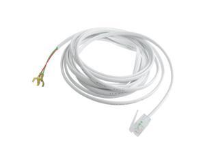 Unique Bargains 2M 6P2C RJ11 Plug Telephone Extension Cable Cord Connector White
