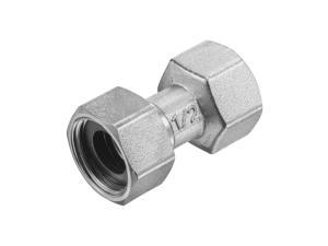 Pipe Fitting Union G1/2 Female Thread Straight Hose Connector Adapter, Nickel-Plated Copper