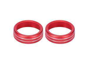 2pcs Red Aluminium Alloy Car Air Conditioner Knob Trim Ring Cover Switch Knob Ring Button Cover for Ford Mustang 2015-2021 2pcs Red Aluminium Alloy Car Air Conditioner Knob Trim Ring Cover Switch Knob Ring Button Cover for Ford Mustang 2015-2021