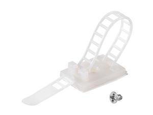 25mm x 18mm x 91mm Nylon Adhesive Cable Tie Organizer Holder with M3 Screws 50pcs