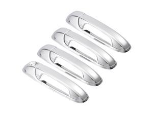 4pcs Chrome Plated ABS Exterior Side Door Handle Cover Trim for Dodge for Ram 1500 2500 3500 2002-2008 Silver Tone Outer Door Handle Cover Decoration