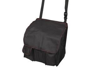 Car Front Seat Organizer Passenger Seat Storage Bag with Laptop Tablet Storage Pockets and Back Adjustable Straps Black Red
