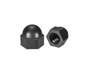 M8 Cap Nut, Hex Acorn Dome Head Nuts for Screws Bolts Nylon Black 30 Pcs