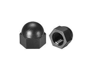 Acorn Hex Cap Nuts - 10Pcs M12 Dome Nuts Nylon Hexagon Decorative Cap Nut for Screws Bolts Black