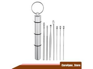 7Pcs Stainless Steel Ear Cleansing Tool Set, Ear Cleaner Ear Care Set, with Aluminum Storage Case