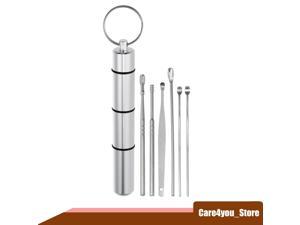 6Pcs Stainless Steel Ear Cleansing Tool Set, Ear Cleaner Ear Care Set, with Aluminum Storage Case