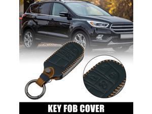 Car Key Fob Cover Blue Faux Leather Remote Key Cover Keyless Protector for Ford for Ranger 20092022 for Ford Escape 20092022