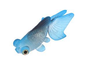 Aquarium Artificial Golden Fish Ornament Glowing Fish Tank Ornament Glowing Simulation Animal Decor with Suction Cup Blue