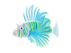 Aquarium Artificial Lion Fish Ornament Glowing Fish Tank Ornament Glowing Simulation Animal Decoration with Suction Cup Blue Pink
