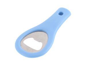 Household Bar Plastic Handle Milk Juice Beer Bottle Can Opener Blue