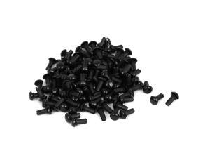 100Pcs Nylon Push Clips Rivet Fastener Black for 2-3mm Thickness Panel 
