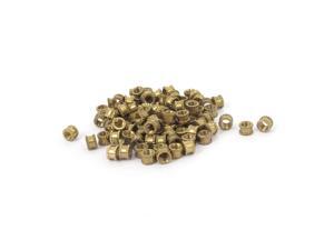 M3x3mm Threaded Round Metal Knurl Thread Insert Nuts Brass Tone 100Pcs M3x3mm Threaded Round Metal Knurl Thread Insert Nuts Brass Tone 100Pcs