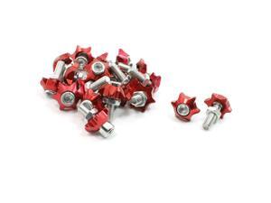 Unique Bargains 20 x Red Star Shape Auto Car Motorcycle License Plate Frame Screw Unique Bargains 20 x Red Star Shape Auto Car Motorcycle License Plate Frame Screw