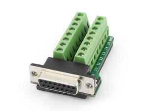 DB15 D-SUB 2 Row 15 Pin Plug Breakout Terminals Board Connecto TPI