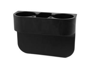 Portable Plastic Car Seat Wedge Dual Cup Holder for Beverage Drink Black Portable Plastic Car Seat Wedge Dual Cup Holder for Beverage Drink Black