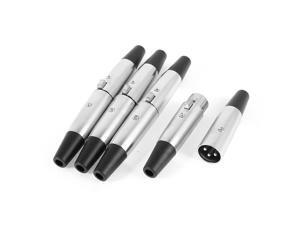 4 Pieces XLR 3Pin Male to Female Microphone Mic Cord Cable Connectors 4 Pieces XLR 3Pin Male to Female Microphone Mic Cord Cable Connectors