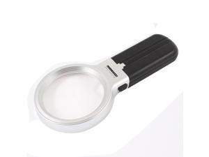 Unique Bargains Handheld 74mm Diameter Lens White LED Light Magnifier Magnifying Glass 3X 4.5X Unique Bargains Handheld 74mm Diameter Lens White LED Light Magnifier Magnifying Glass 3X 4.5X