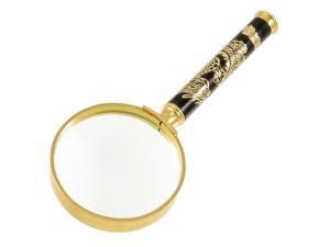 15X Metal Frame Dragon Pattern Handle Magnifying Glass Magnifier 50mm 15X Metal Frame Dragon Pattern Handle Magnifying Glass Magnifier 50mm
