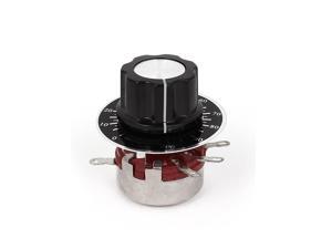 WTH118-1A 2W 10K Ohm Rotary Taper Carbon Film Potentiometer Pots w Dial w Knob WTH118-1A 2W 10K Ohm Rotary Taper Carbon Film Potentiometer Pots w Dial w Knob
