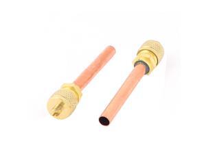 2 Pcs 4mm Dia Copper Tube Air Conditioner Refrigerator Access Valve 2 Pcs 4mm Dia Copper Tube Air Conditioner Refrigerator Access Valve