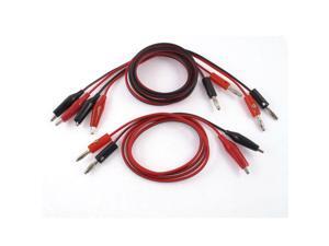 2x LCR Meter Low Resistance Clip Leads Banana Plug For Terminal Kelvin Test E TB 
