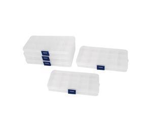 Unique Bargains Plastic Case Fishing Lure Bait Storage Angling Tackle Box Container Clear 5PCS Unique Bargains Plastic Case Fishing Lure Bait Storage Angling Tackle Box Container Clear 5PCS