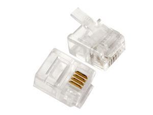 Global Bargains 4 Pcs 4 Pin RJ11 6P4C Modular Plug Telephone Connector Global Bargains 4 Pcs 4 Pin RJ11 6P4C Modular Plug Telephone Connector