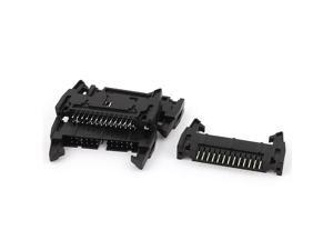 4 Pcs 2.54mm Pitch 26 Pin FC Male Header IDC Socket Connector Black 4 Pcs 2.54mm Pitch 26 Pin FC Male Header IDC Socket Connector Black