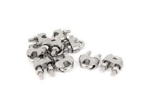 Global Bargains 10pcs 8mm Stainless Steel Wire Rope Cable Clips Clamps Fasteners Global Bargains 10pcs 8mm Stainless Steel Wire Rope Cable Clips Clamps Fasteners
