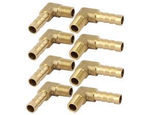 1/8BSP Male Thread 8mm Dia Brass Hose Barb Fittings Couplers Connectors 8pcs