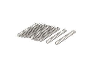 0.8mmx6mmx20mm 304 Stainless Steel Tension Springs Silver Tone 10pcs 
