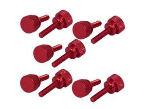 Computer PC Case Shoulder Type Knurled Thumb Screw Wine Red M4x16mm 10pcs Computer PC Case Shoulder Type Knurled Thumb Screw Wine Red M4x16mm 10pcs