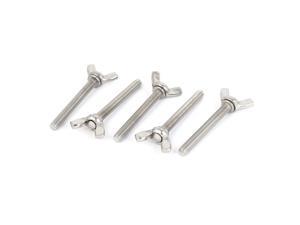 304 Stainless Steel Wing Bolt Butterfly Screw Fastener M6 x 50mm Thread 5pcs